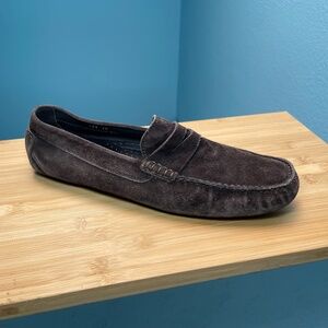 To Boot New York Adam Derrick Sz 10 Brown Suede Penny Driving Loafers Shoes